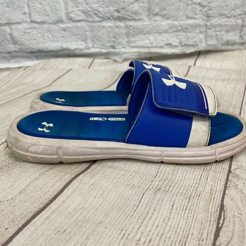 Under Armour comfort slides w/adjustable top strap sz 5 youth